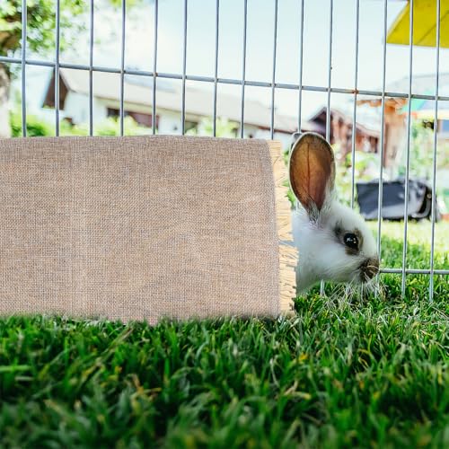 INOOMP Rabbit Tunnel Toys Bunny Grass Nest Pet Sleeping Nest Hideout for Small Pets Tunnel Toy for Rest Sleep Play Chew 14.96 X 7.48 X 6.29 in - size: L