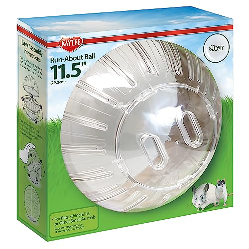 Kaytee 11.5" Clear Run-About Exercise Ball for Hamster & Gerbil Pets - color: Clear, size: 11.5"