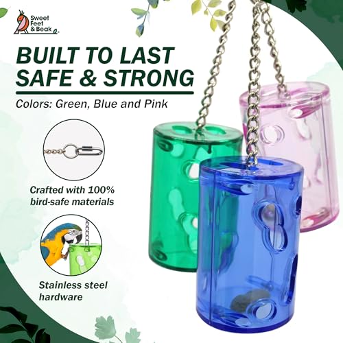 Sweet Feet and Beak Can-O-Nuts Cockatiel Foraging Toy, Large - size: Large