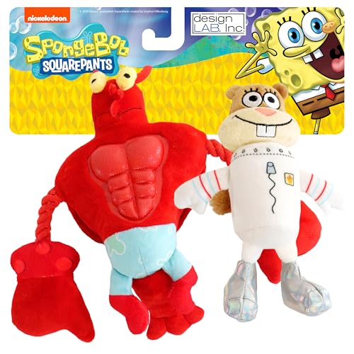 SpongeBob SquarePants, Squeaky Plush Dog Toys, Larry & Sandy, 2-Pack - style: Larry and Sandy