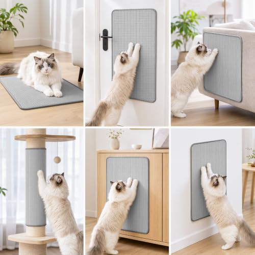 Cat Scratcher Mat, 23.6"x15.7" Natural Sisal Cat Scratch Pad - color: Gray, size: 1 Pack-23.6"x15.7"