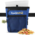 Dog Treat Pouch for Pet Training, One-Hand Magnetic Closure, Hands-Free Treat Bag with Silicone Liner, No Mess No Smell - color: Pure Blue