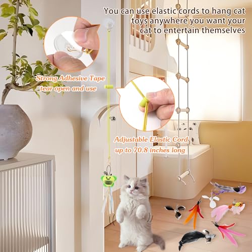 Cat Bird Toy for Indoor Cats Self Play - color: 12 Hanging /Bird /Wand