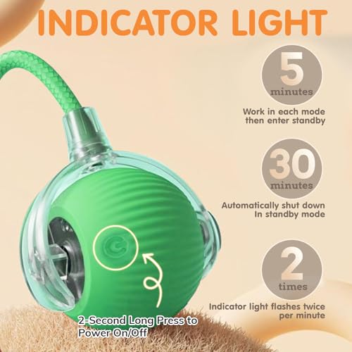 Rocfish Durable Interactive Cat Toys for Indoor Cats (Green, 01) - color: green01, size: 01