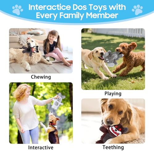 No Stuffing Dog Squeaky Toys,Tough Chew Toys for Small Medium Large Dogs - style: 5 Pack