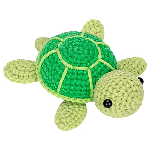 Mewaii Green Sea Turtle Crochet Kit for Beginners, 40% Extra Yarn - color: Light and Dark Green