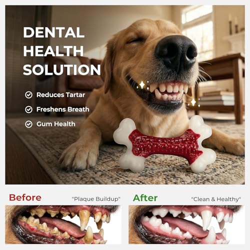 Kseroo Tough Dog Chew Toys for Aggressive Chewers 20-90lbs, Red - color: 1PC-Beef-Red