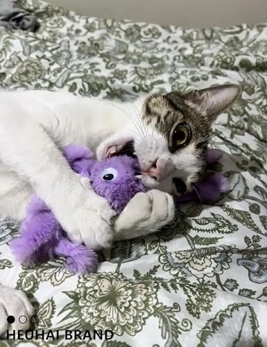 3 Pack Soft Plush Octopus Toys with Catnip for Indoor Kittens and Cats