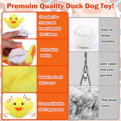 Mity rain Interactive Dog Toys Duck - style: Duck