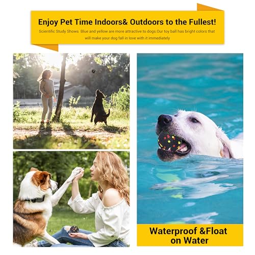 Dog Balls Toys for Aggressive Chewers(2 Pack) - color: Toy Ball-BlackPack of 2), size: Small