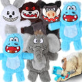No Stuffing Squeaky Dog Toys Plush Chew toys for Small Medium Large Breed - style: 6 pack