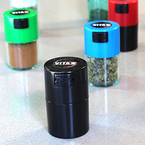 Vitavac 5g to 20g Airtight Vacuum Seal Portable Container, Mocha Tint - color: Mocha