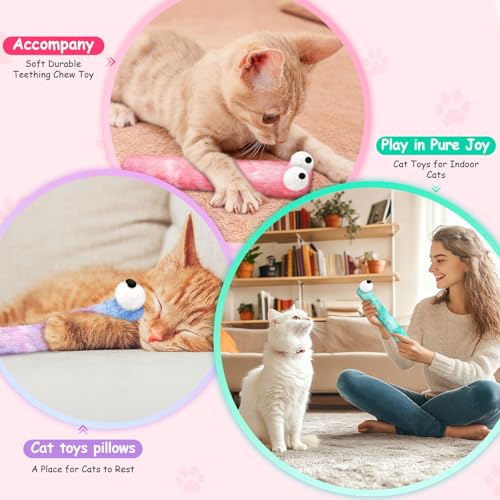 Cat Toys Pillows, 3 Pack Cat Kicker Toy for Kittens and Adult Cats