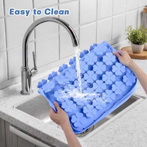 Silicone Snuffle Mat for Dogs 23.6"x 15.7" Large Slow Feeder Mat, Blue - color: Blue:23.6"x15.7"