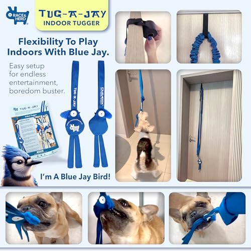 Race&Herd Tug-A-Jay Tether Tug Outdoor Dog Toy — Bungee Tug Rope - color: Tree Tugger