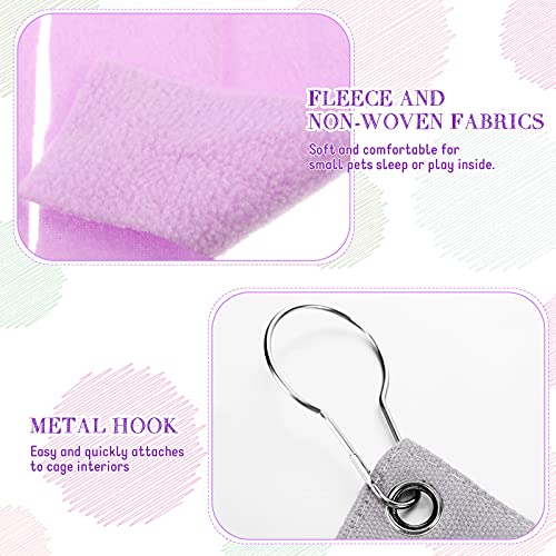 Shappy 2 Pcs Guinea Pig Hideout Hideaway Cage Hammock, Pink Heart