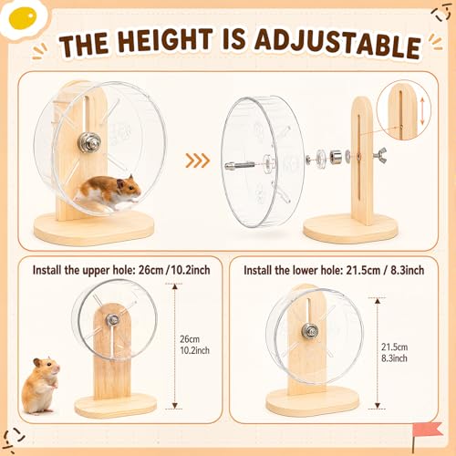 BreezeHug 4 Pcs Hamster Cage Accessories Hamster Platform Toy, Wood - style: Wood
