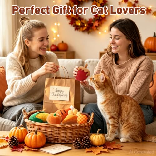 CiyvoLyeen Plush Thanksgiving Catnip Toys for Indoor Cats 6 Pack - color: Thanksgiving - 6Pcs