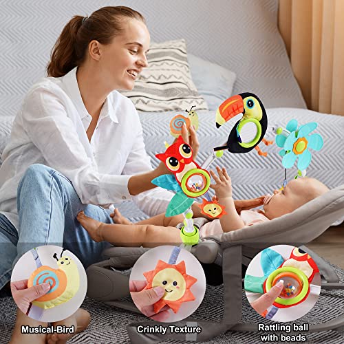 Lynncare Baby Arch Toy Adjustable Car Seat Toys Hanging Activity Toys - color: Set3
