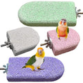 4Pcs Bird Beak Grinding Stone Lava Ledge Parrot Perch Stand Platform,Color - color: 4Pack Colorful | S & L