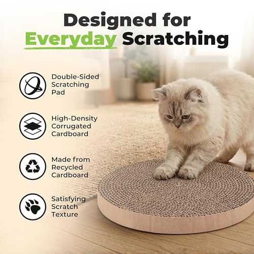 Catify Spin n' Scratch Cat Scratch Pad Refill - Round, 5-Pack - color: Round (5 Pack)