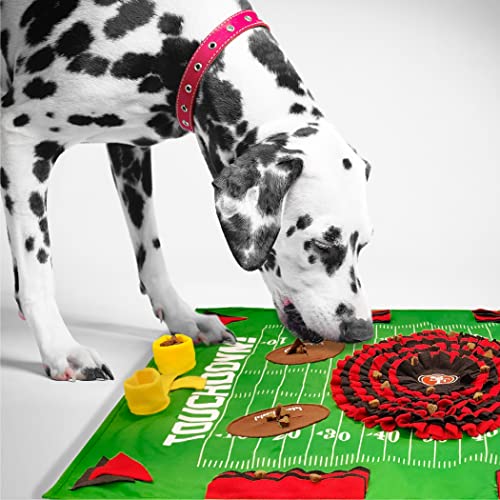 NFL San Francisco 49ers Dog Snuffle Mat – Interactive Pet Slow Feeder, Football Field Design Food Puzzle Toy for Dogs & Cats, Foraging Activity Mat for Smarter Feeding - color: SAN FRANCISCO 49ERS