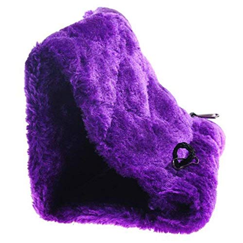 2 Pack Warm Bird Nest House Bed Hanging Hammock Toy Sleeping Bed Plush Hanging Snuggle Cave Happy Hut for Pet Parrot Parakeet Cockatiel Conure Cockatoo African Grey Macaw(Purple) - color: Purple