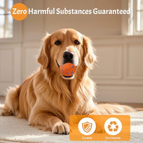 Interactive Dog Ball Toy, Automatic Moving & Rolling Dog Toy with 3 Modes, Motion Activated Smart Dog Toy Ball for M/L Dogs, USB Rechargeable, E-TPU Chew Resistant Pet Toy for Indoor & Outdoor Dogs