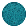 B The Boleo Shop Tree Design Lick Mat for Dogs and Cats, Slow Feeder, Anxiety Relief, Improve Grooming Session, Dog Toy to Keep Busy - color: Blue