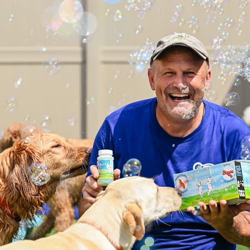 Atomic Bubbles: Puppy Love Bubbles: Birthday Cake Scented 2 Pack - 4oz Bottles, Dog Interactive Toy, Pet Safe, Non-Toxic, Indoor/Outdoor, Long Lasting - style: Birthday Cake