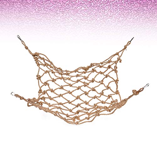 Scicalife Parrot Climbing Net Rope Bird Ladder Toy with Hanging Buckle for Budgie Parakeet Macaw Pet Play Gym 19.68 X 15.74 in