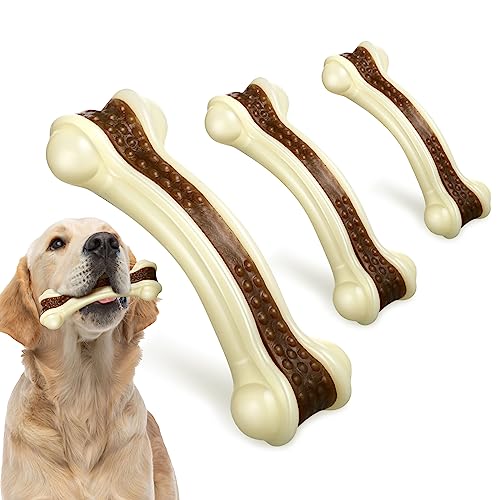 Sosation 3 Pack Nylon Dog Chew Bone Toy, Curved Bone, Small, Large, Medium - size: Small, Large, Medium, style: Curved Bone