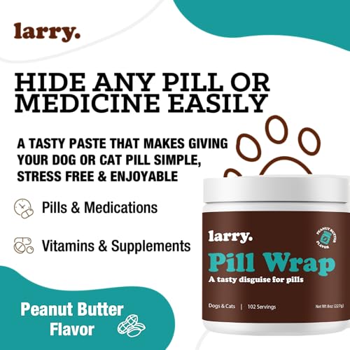 Larry Peanut Butter Pill Wrap Dogs Hide Medication Pockets 8 oz - size: 8 oz