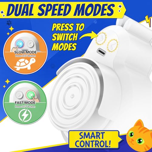 Interactive Cat Toys for Indoor Cats - Automatic Flying Bird for Enrichment - color: White