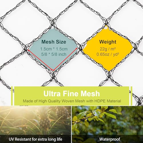 Bird Netting for Garden Protection, Anti Bird Mesh Garden Netting 28 x 30FT - size: 28 x 30 FT