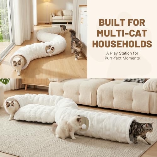 Extra Large Cat Tunnel, 47.2in Luxury Tunnel for Large Cats