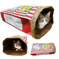 Durable Kraft Paper Cat Tunnel Bag for Indoor Cats & Small Pets