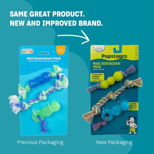 Mini Dentachew Dental Dog Chew Toys, 5-8", 3-Pack - color: Dentachew
