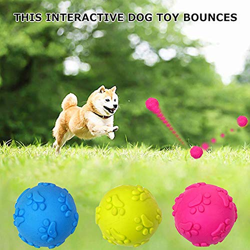Dog Toys ，Dog Balls for Small Medium Large Dogs Squeaky Toy Balls 3 Pcs