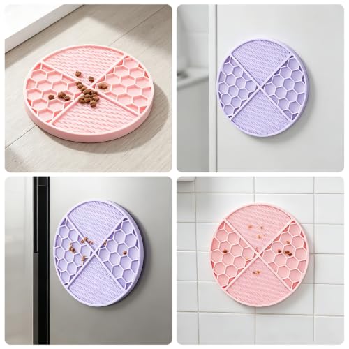 2 Pack Dogs & Cats Lick Mat, BPA Free 61 Suction Cups Slow Feeder