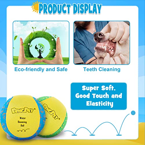 BINGPET Dog Pool Toy Floating Balls, 2 Pack Summer Dog Water Ball