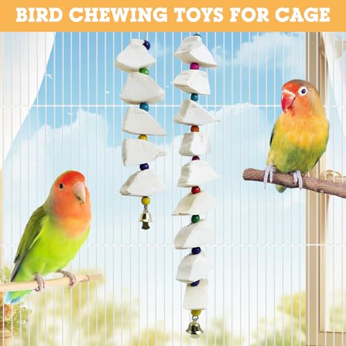 BNOSDM Bird Toys with Cuttlebone 4 Pcs Parakeet Beak Grinding Stone Natural