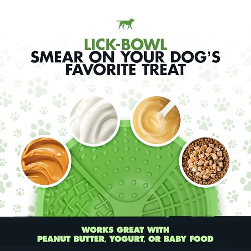 Tuff Pupper Lick Bowl for Dogs | Standard Size Slow Feeder Bowl | Four Textures for Dog Anxiety & Boredom | Silicone Lick Mat | Easy Clean Dishwasher Safe | Stable & Wobble Modes | NOT for Chewing - size: Standard