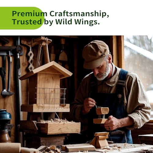 Solution4Patio Squirrel-Proof Cedar Hopper Bird Feeder, Dual Suet Holder - style: Rectangle