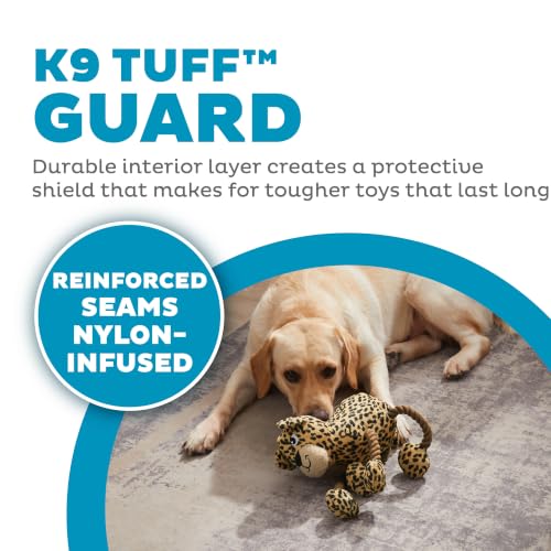 Outward Hound Tuggy Buddyz Leopard Squeaky Rope Dog Toy - color: Brown