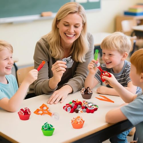 EZdhuawuse Woodland Animals Sensory Bin Fillers, 266Pcs Fall Gifts for Kids - style: Woodland Animals