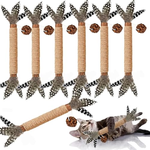 Cat Chew Toys Silvervine Sticks Dental Treat Feather 7Pack Indoor - size: Pro-7 Pack