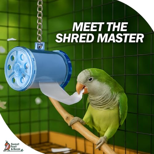 Sweet Feet and Beak Shred Master, Small, 2.5" Plastic Bird Shredding Toy - size: Small