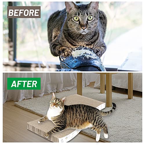 PatiencET Cat Scratcher Cardboard 4 Pack Cat Scratch Pad - size: Waved - 4 Pack