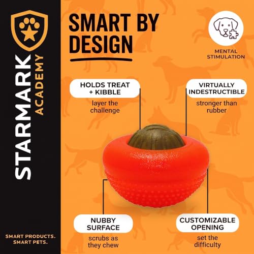 Starmark Everlasting Treat Bento Ball Chew Toy Medium for Dogs under 40 lbs - size: Medium